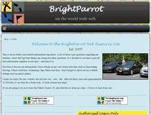 Tablet Screenshot of brightparrot.com